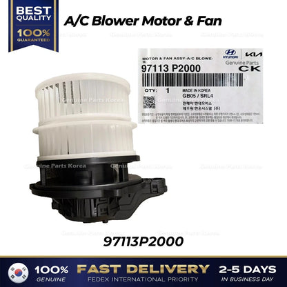 Genuine A/C Blower Motor & Fan 97113P2000 for Hyundai Santa Fe