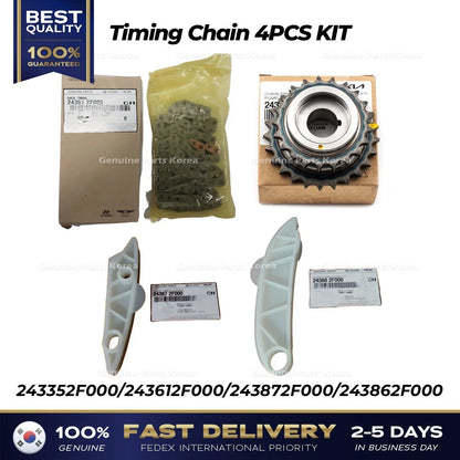 Genuine Timing Chain 4PCS KIT 243612F000 for Hyundai Santa Fe