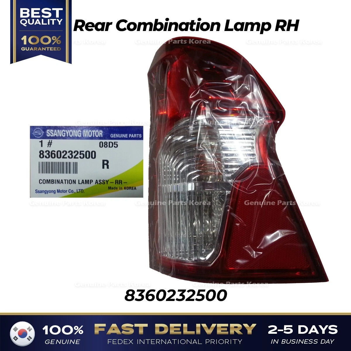 ⭐Genuine⭐ Rear Combination Lamp RH 8360232500 for Ssangyong Actyon Sports