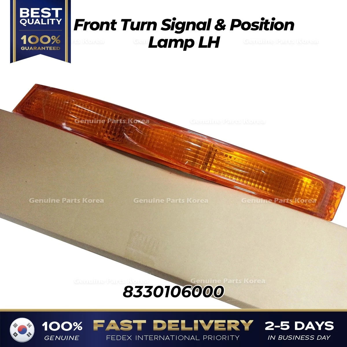 Genuine Front Turn Signal & Position Lamp LH 8330106000 for Ssangyong Korando