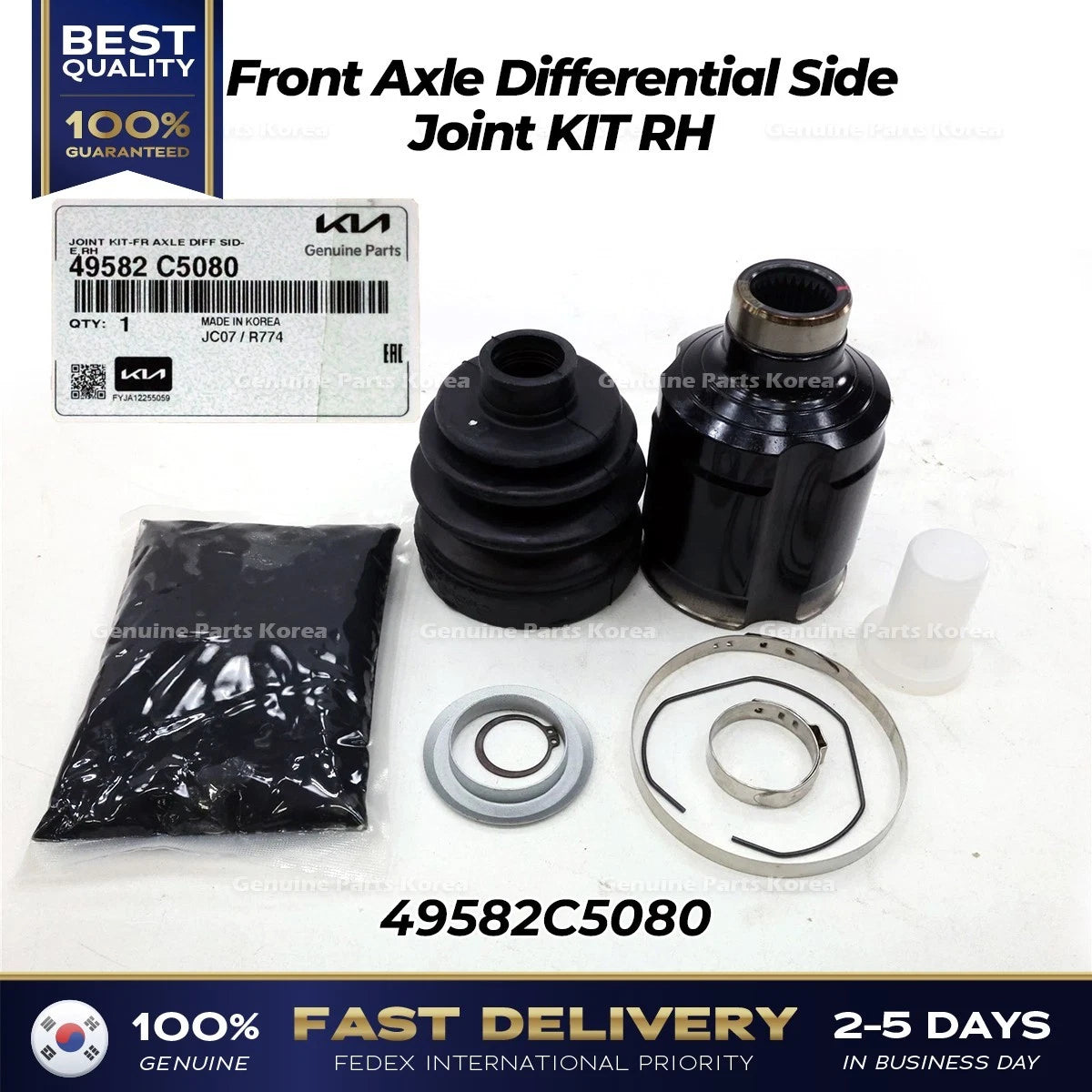 ⭐Genuine⭐ Front Axle Differential Side Joint KIT RH 49582C5080 for Palisade