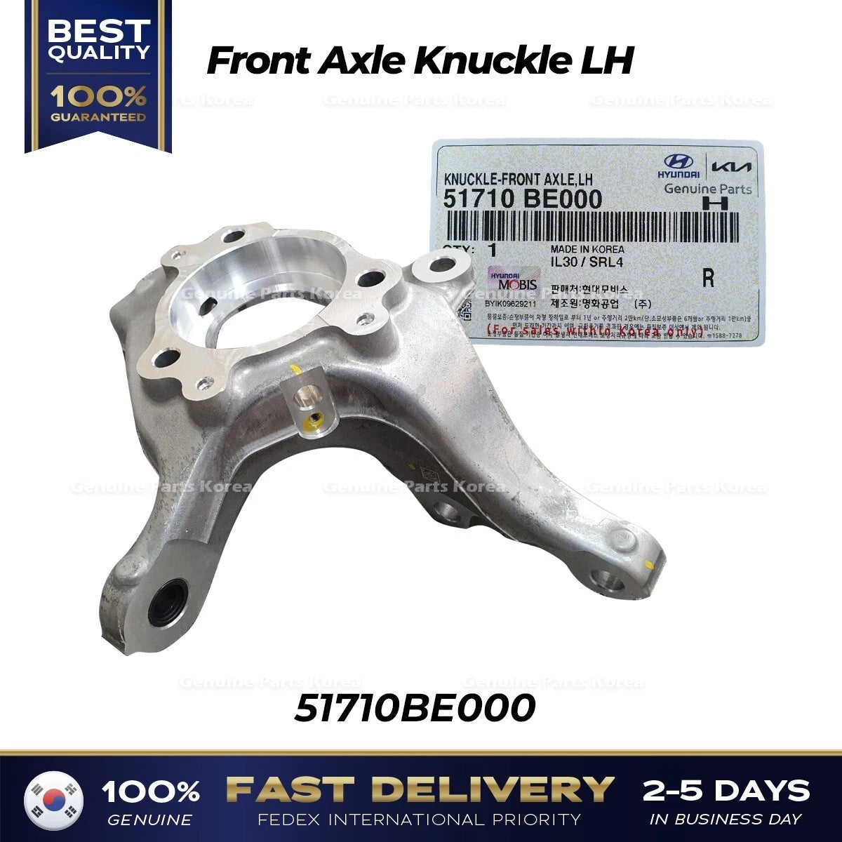 ⭐Genuine⭐ Front Axle Knuckle LH 51710BE000 for Hyundai Kona