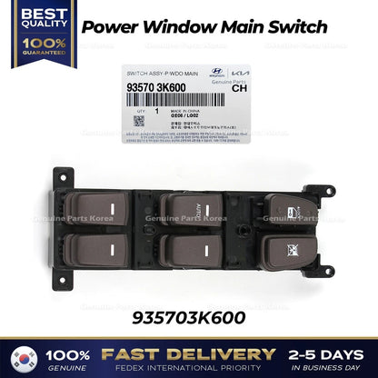 Genuine Power Window Main Switch 935703K600 for Hyundai Sonata