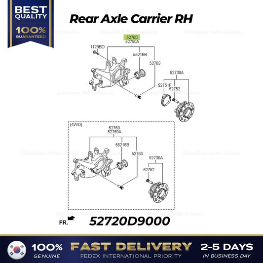 ⭐Genuine⭐ Rear Axle Carrier RH 52720D9000 for Kia Sportage