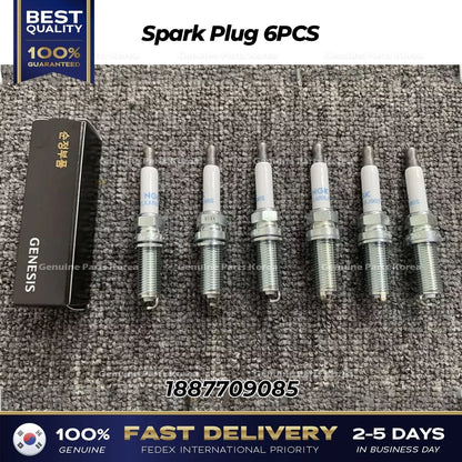 Genuine Spark Plug 6PCS 1887709085 for Hyundai Genesis