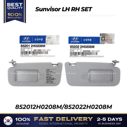 Genuine Sunvisor LH RH SET 852012H0208M 852022H0208M for Hyundai Elantra