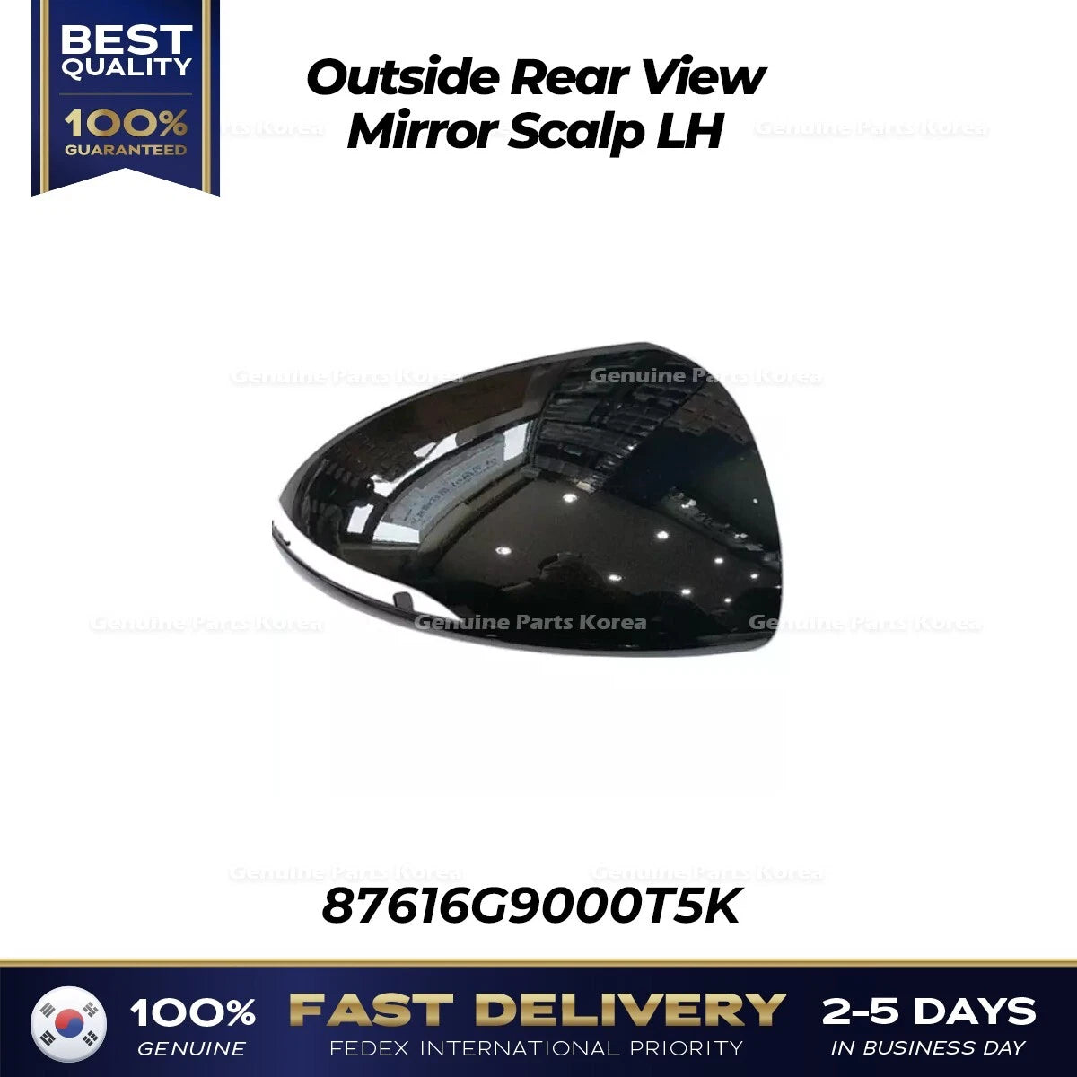 ⭐Genuine⭐ Outside Rear View Mirror Scalp LH 87616G9000T5K for Genesis G70
