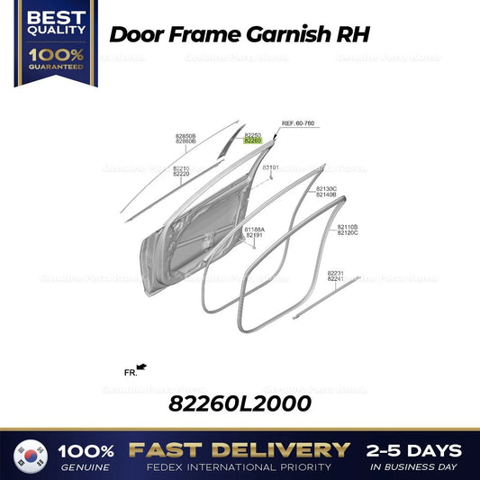 ⭐Genuine⭐ Door Frame Garnish RH 82260L2000 for Kia K5