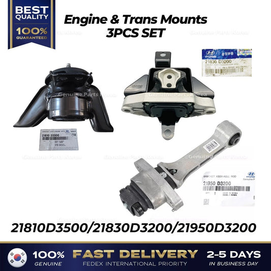 ⭐Genuine⭐ Engine & Trans Mounts 3PCS SET for Hyundai Tuscon