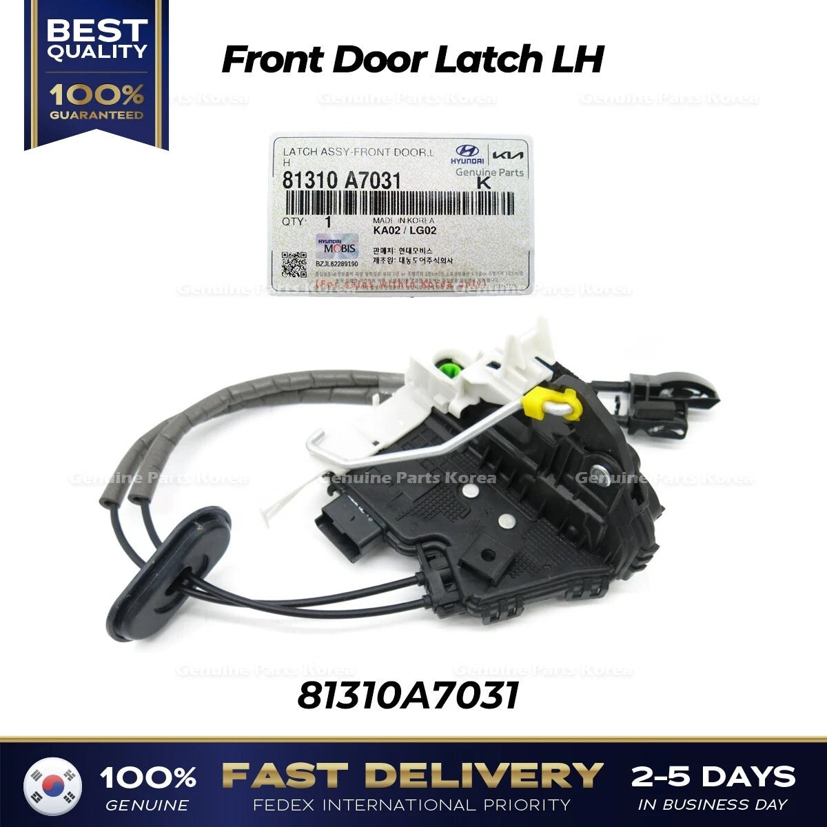 ⭐Genuine⭐ Front Door Latch LH 81310A7031 for Kia Forte