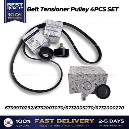 Genuine Belt Tensioner Pulley 4PCS SET for Ssangyong Tivoli