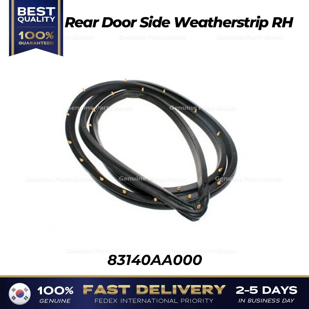 ⭐Genuine⭐ Rear Door Side Weatherstrip RH 83140AA000 for Hyundai Elantra