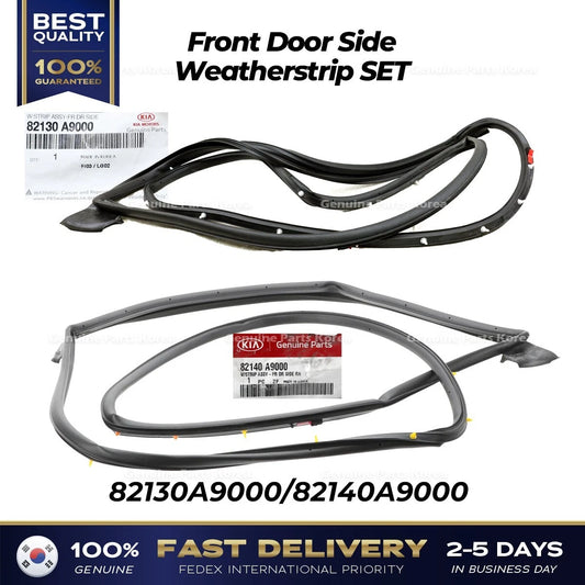 ⭐Genuine⭐ Front Door Side Weatherstrip SET 82130A9000 82140A9000 for Kia Sedona