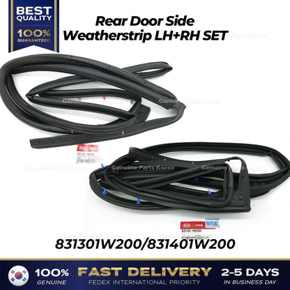 Genuine Rear Door Side Weatherstrip LH RH SET for Kia Rio