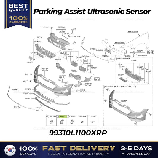 ⭐Genuine⭐Parking Assist Ultrasonic Sensor 99310L1100XRP for Hyundai Sonata