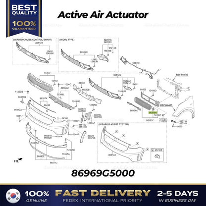 Genuine Active Air Actuator 86969G5000 for Kia Niro