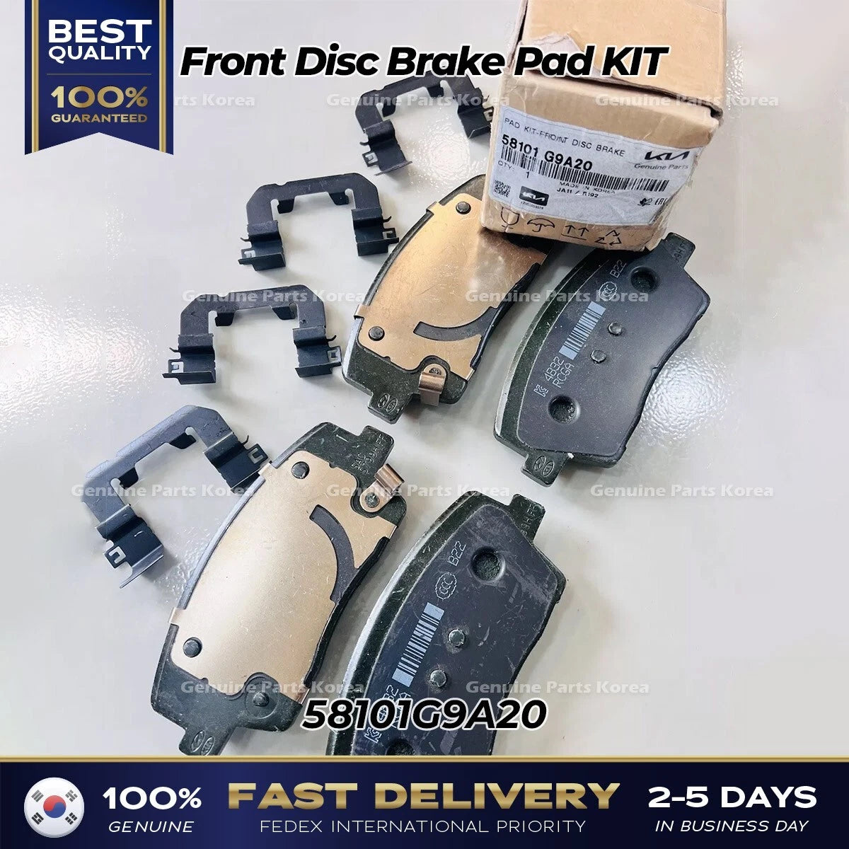 ⭐Genuine⭐ Front Disc Brake Pad KIT 58101G9A20 for Genesis G70 Kia Stinger