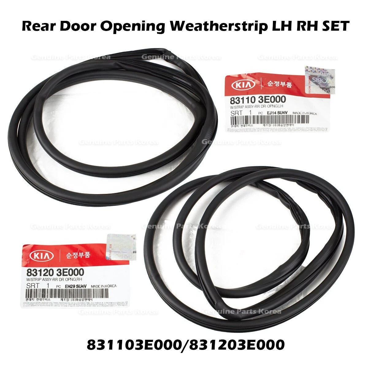 ⭐Genuine⭐ Rear Door Opening Weatherstrip LH RH SET for Kia Sorento
