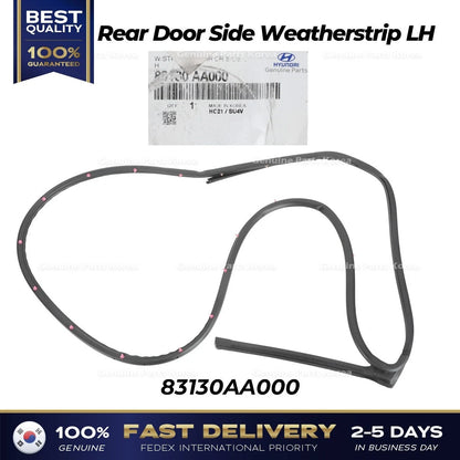 Genuine Rear Door Side Weatherstrip LH 83130AA000 for Hyundai Elantra