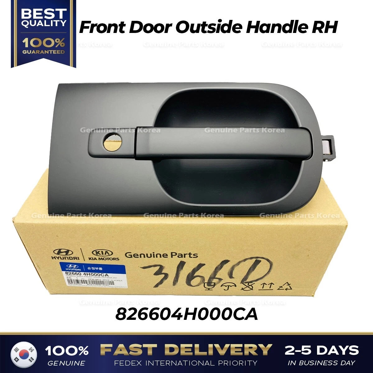 ⭐Genuine⭐ Front Door Outside Handle RH 826604H000CA for Hyundai H1