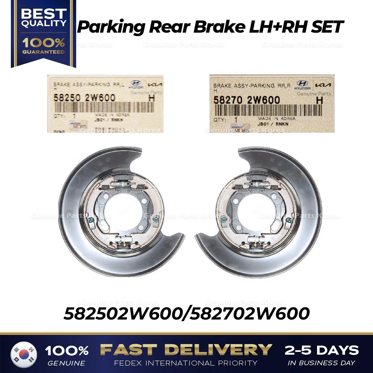 ⭐Genuine⭐ Parking Rear Brake LH RH SET for Hyundai Santa Fe
