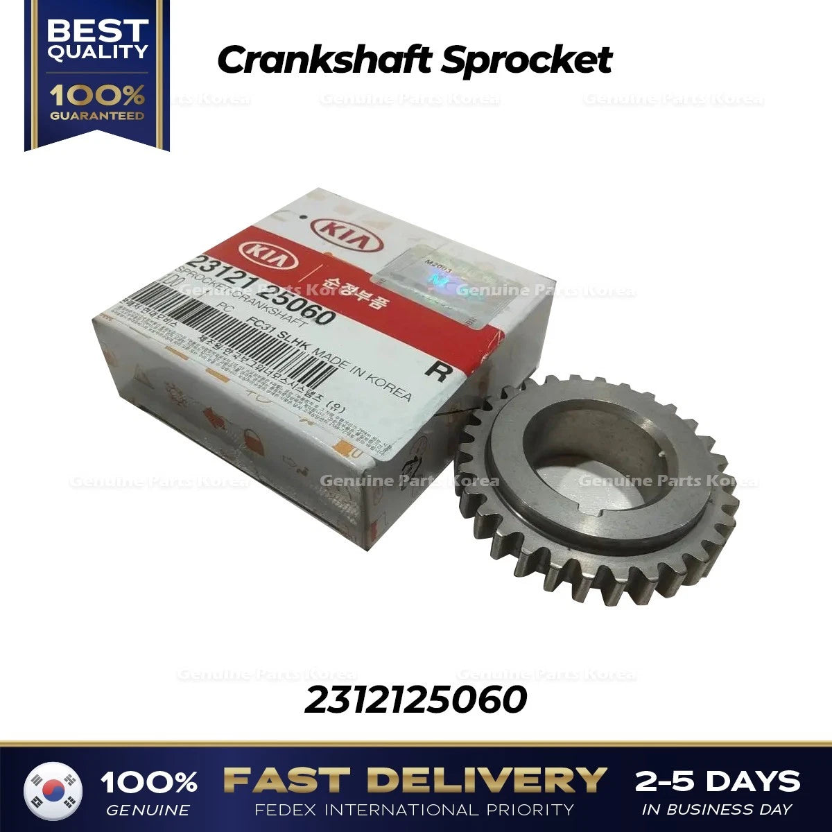 ⭐Genuine⭐ Crankshaft Sprocket 2312125060 for Hyundai Tucson Kia Forte