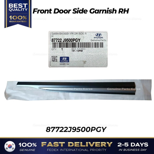 ⭐Genuine⭐ Front Door Side Garnish RH 87722J9500PGY for Hyundai Kona