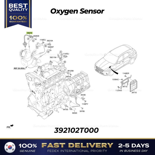 ⭐Genuine⭐ Oxygen Sensor 392102T000 for Hyundai Genesis GV80 GV70 G80