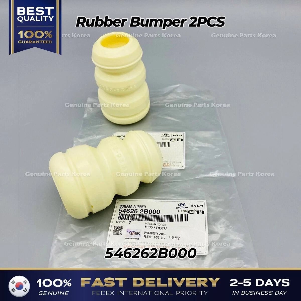 ⭐Genuine⭐ Rubber Bumper 2PCS 546262B000 for Hyundai Santa Fe Kia Sorento
