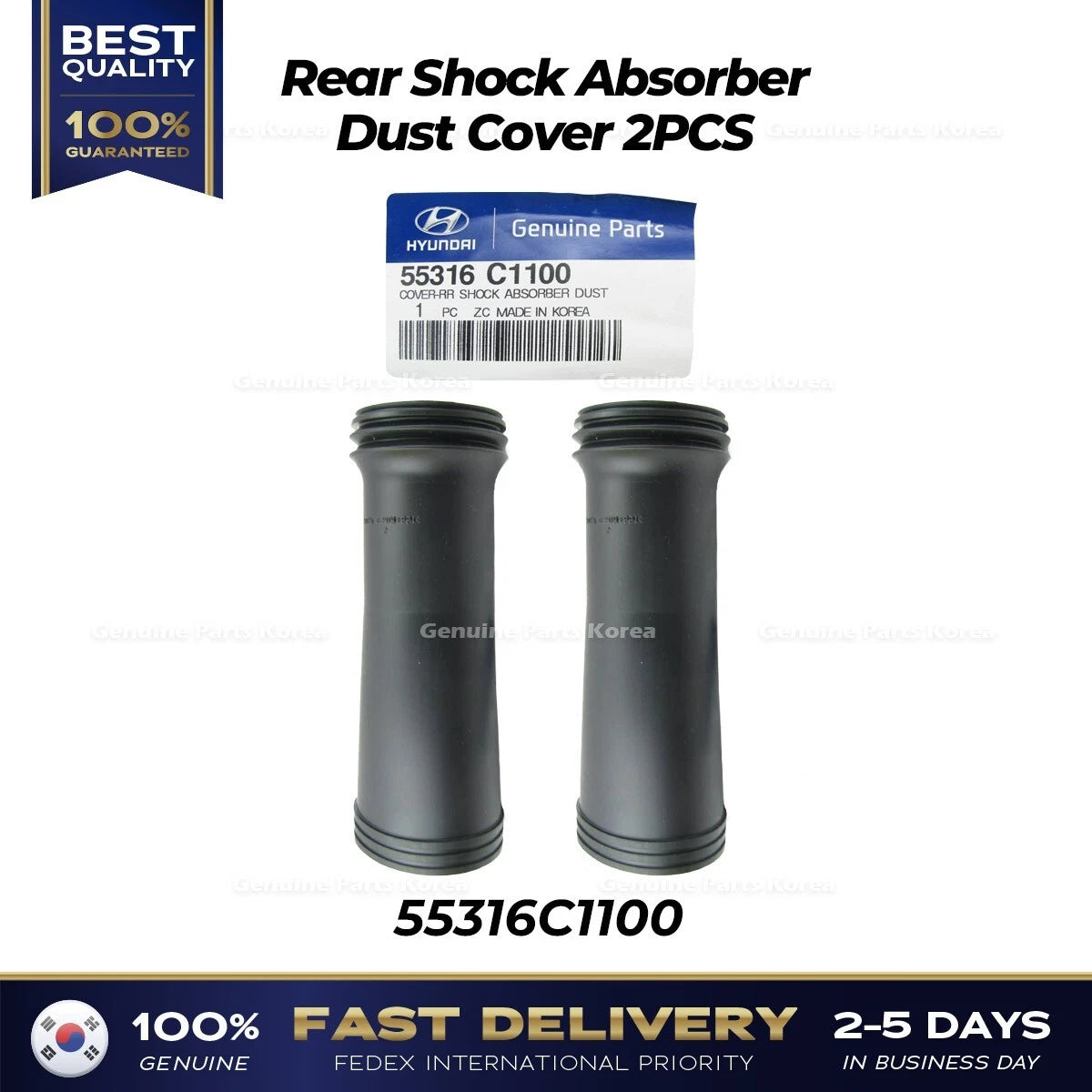 ⭐Genuine⭐ Rear Shock Absorber Dust Cover 2PCS 55316C1100 for Hyundai Sonata