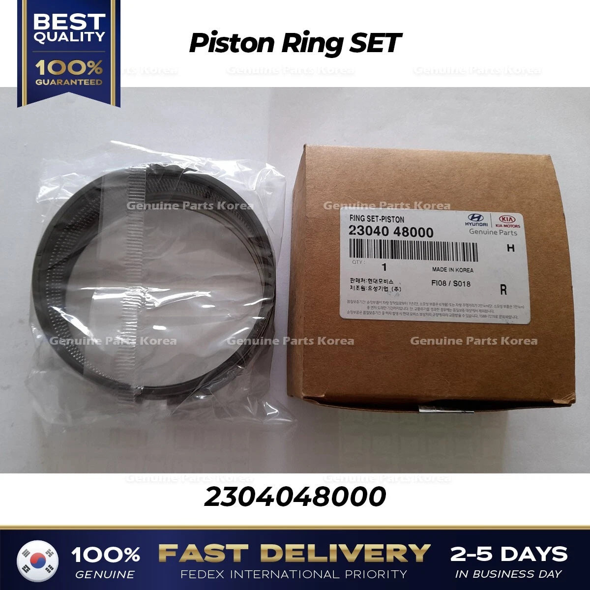 ⭐Genuine⭐ Piston Ring SET 2304048000 for Hyundai E-Mighty Narrow