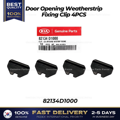 Genuine Door Opening Weatherstrip Fixing Clip 4PCS 82134D1000 for Hyundai Kia