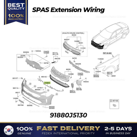⭐Genuine⭐ SPAS Extension Wiring 91880J5130 for Kia Stinger