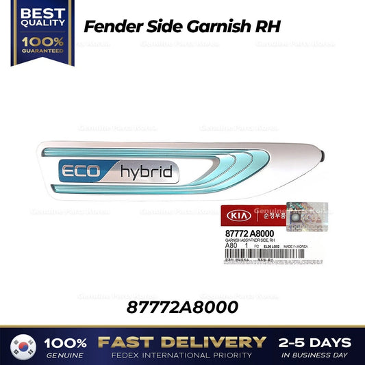 ⭐Genuine⭐ Fender Side Garnish RH 87772A8000 for Kia Optima Hybrid
