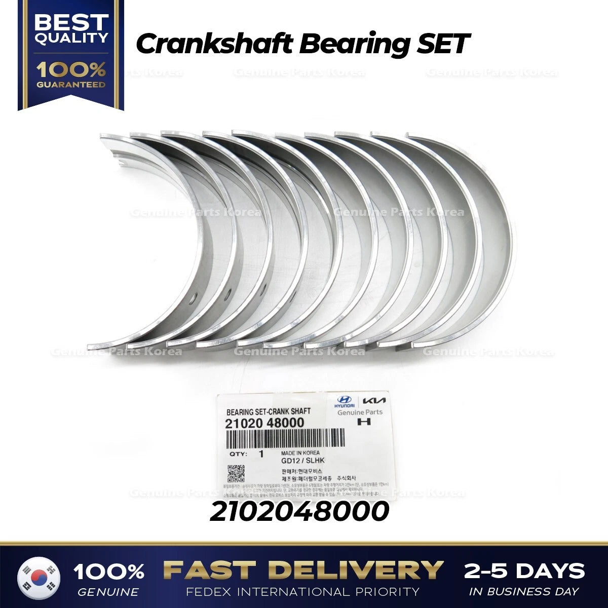 ⭐Genuine⭐ Crankshaft Bearing SET 2102048000 for Hyundai E Mighty