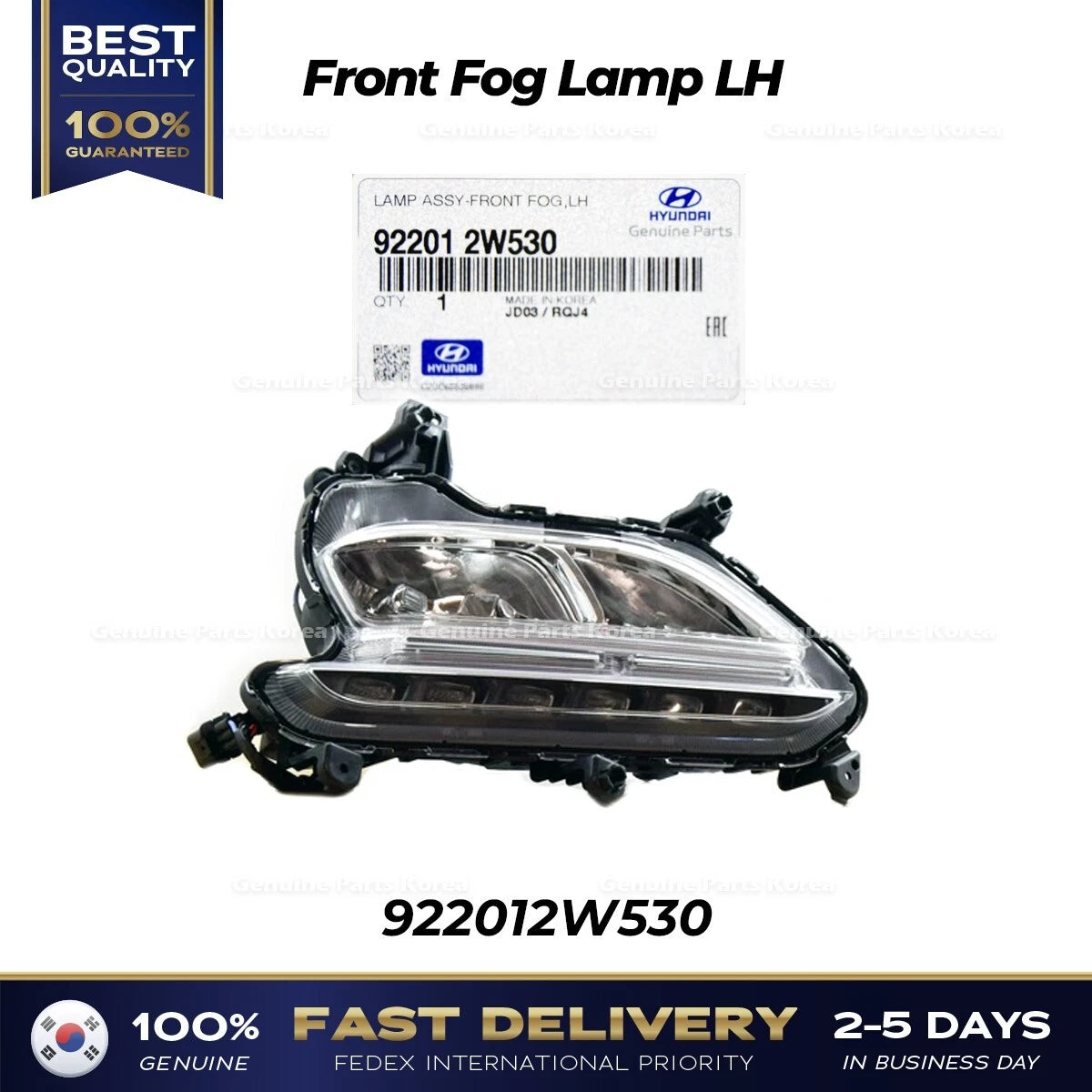 ⭐Genuine⭐ Front Fog Lamp LH 922012W530 for Hyundai Santa Fe
