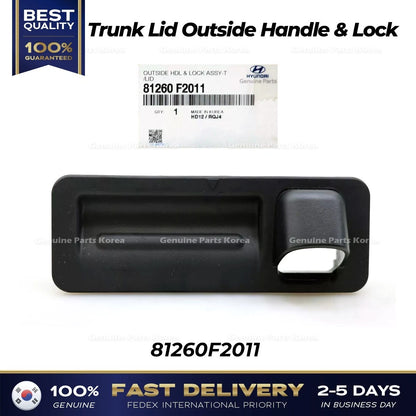 Genuine Trunk Lid Outside Handle & Lock 81260F2011 for Hyundai Elantra