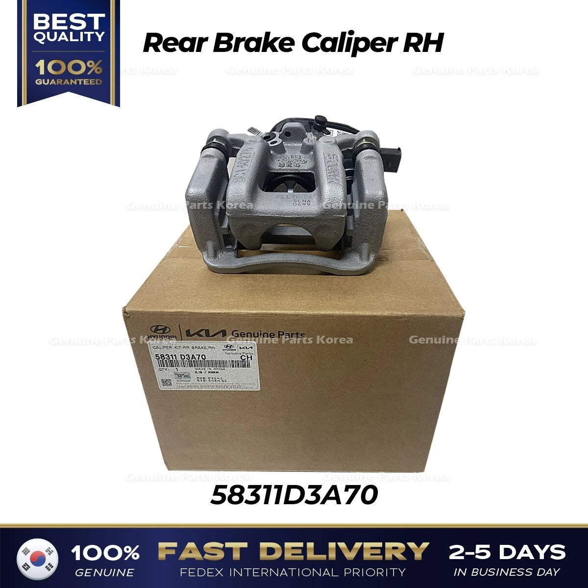 ⭐Genuine⭐ Rear Brake Caliper RH 58311D3A70 for Hyundai Tucson Kia Sportage