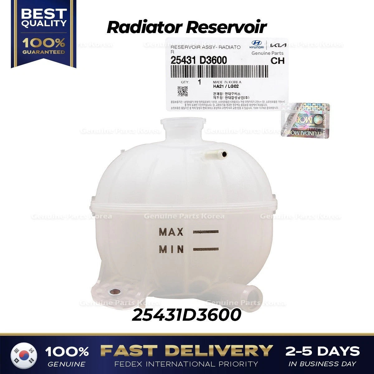 ⭐Genuine⭐ Radiator Reservoir 25431D3600 for Hyundai Tucson