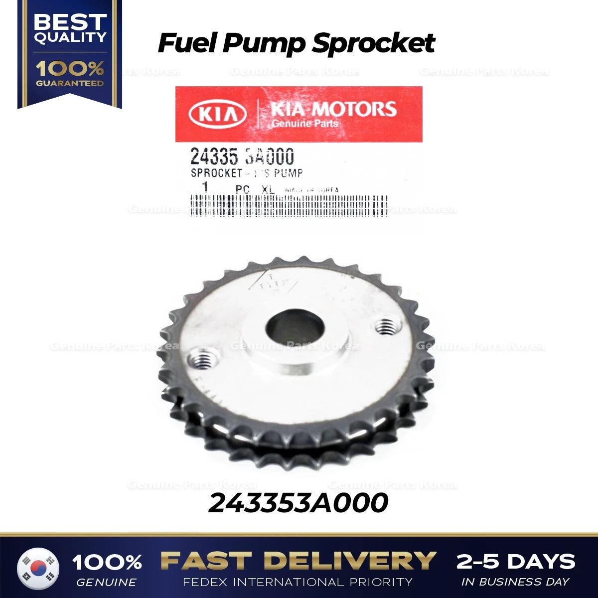 Genuine Fuel Pump Sprocket 243353A000 for Hyundai Veracruz Kia Mohave