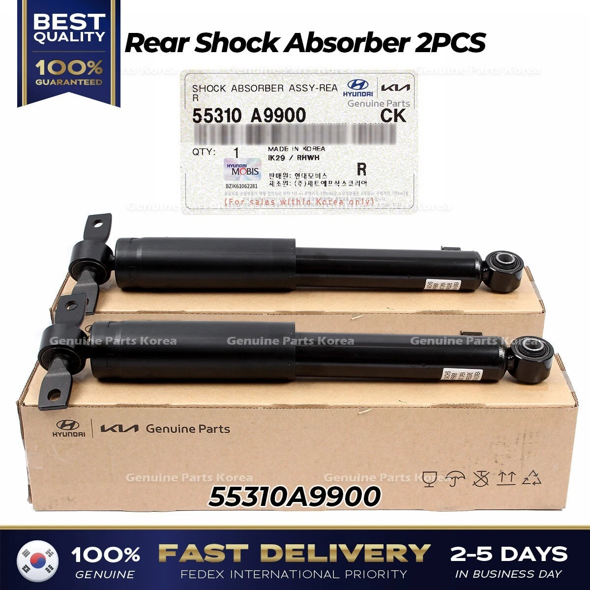 ⭐Genuine⭐ Rear Shock Absorber 2PCS 55310A9900 for Kia Sedona
