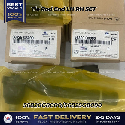 Genuine Tie Rod End LH RH SET 56820G8000 56825G8090 for Hyundai Kia