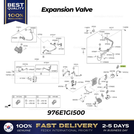 ⭐Genuine⭐ Expansion Valve 976E1GI500 for Hyundai Genesis GV60 Ioniq 5