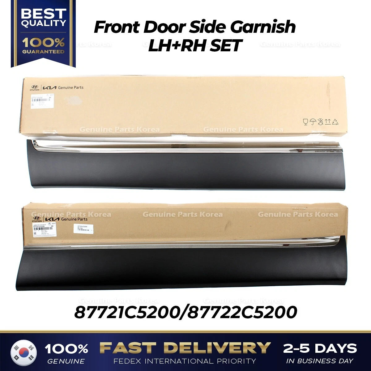 ⭐Genuine⭐ Front Door Side Garnish LH RH SET for Kia Sorento