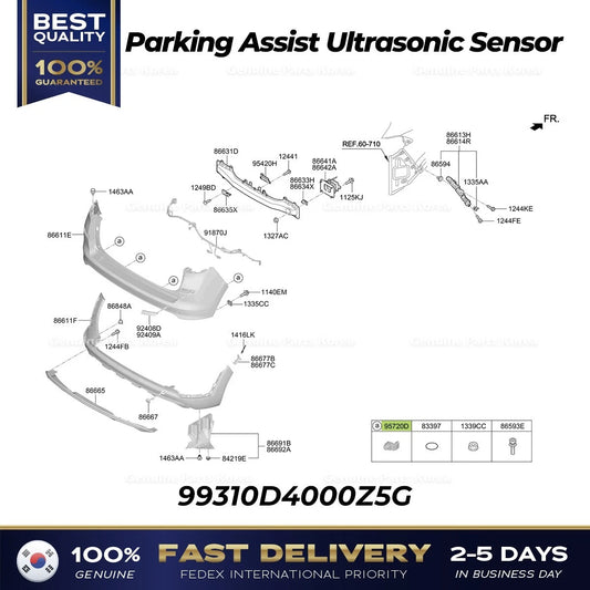 ⭐Genuine⭐ Parking Assist Ultrasonic Sensor 99310D4000Z5G for Hyundai Tucson