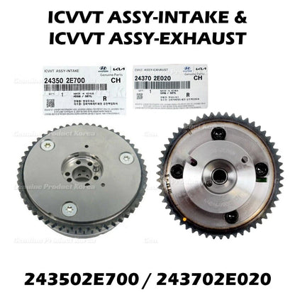Genuine CVVT Assy Intake & Exhaust 243502E700 243702E020 for Hyundai Kia