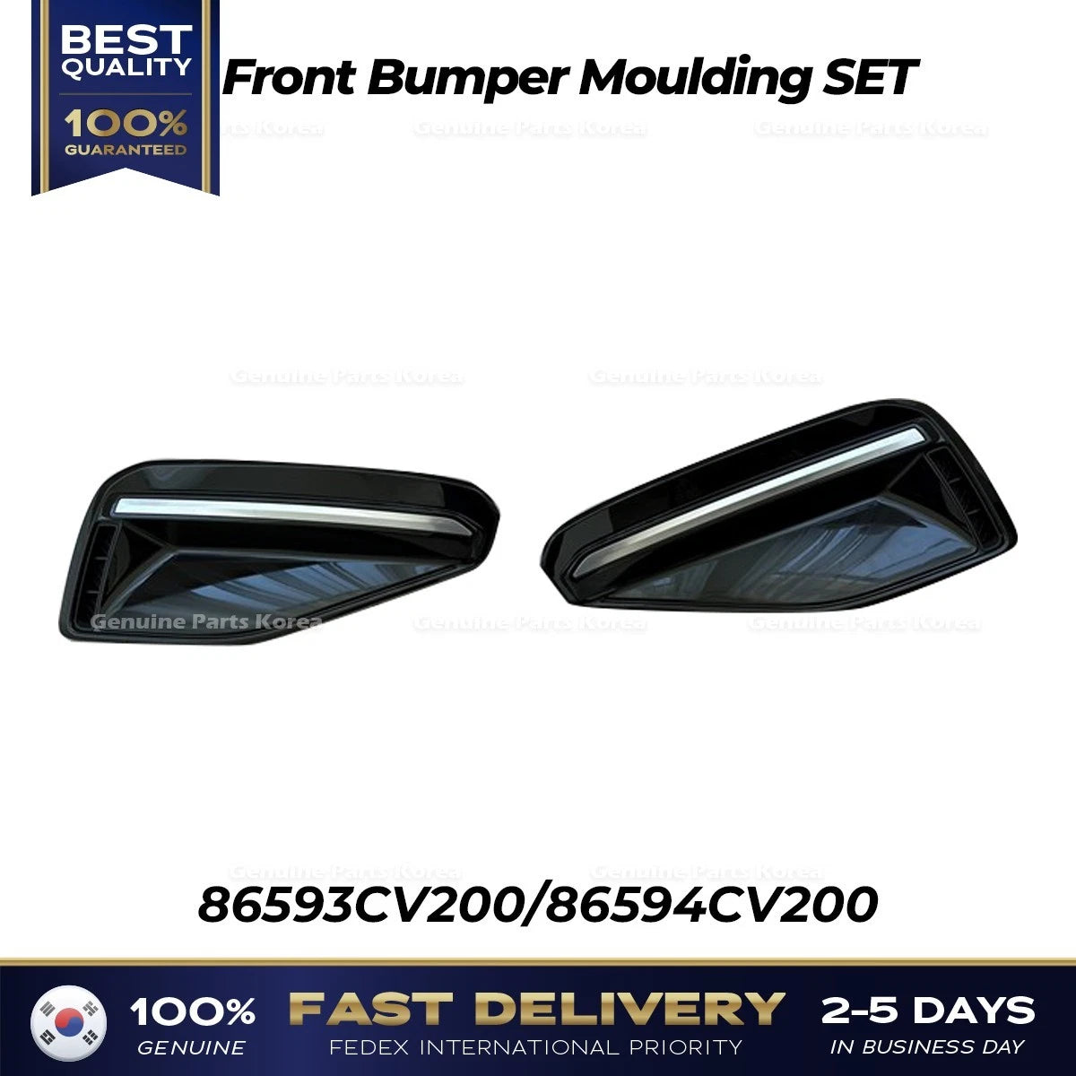 ⭐Genuine⭐ Front Bumper Moulding SET 86593CV200 86594CV200 for Kia EV6