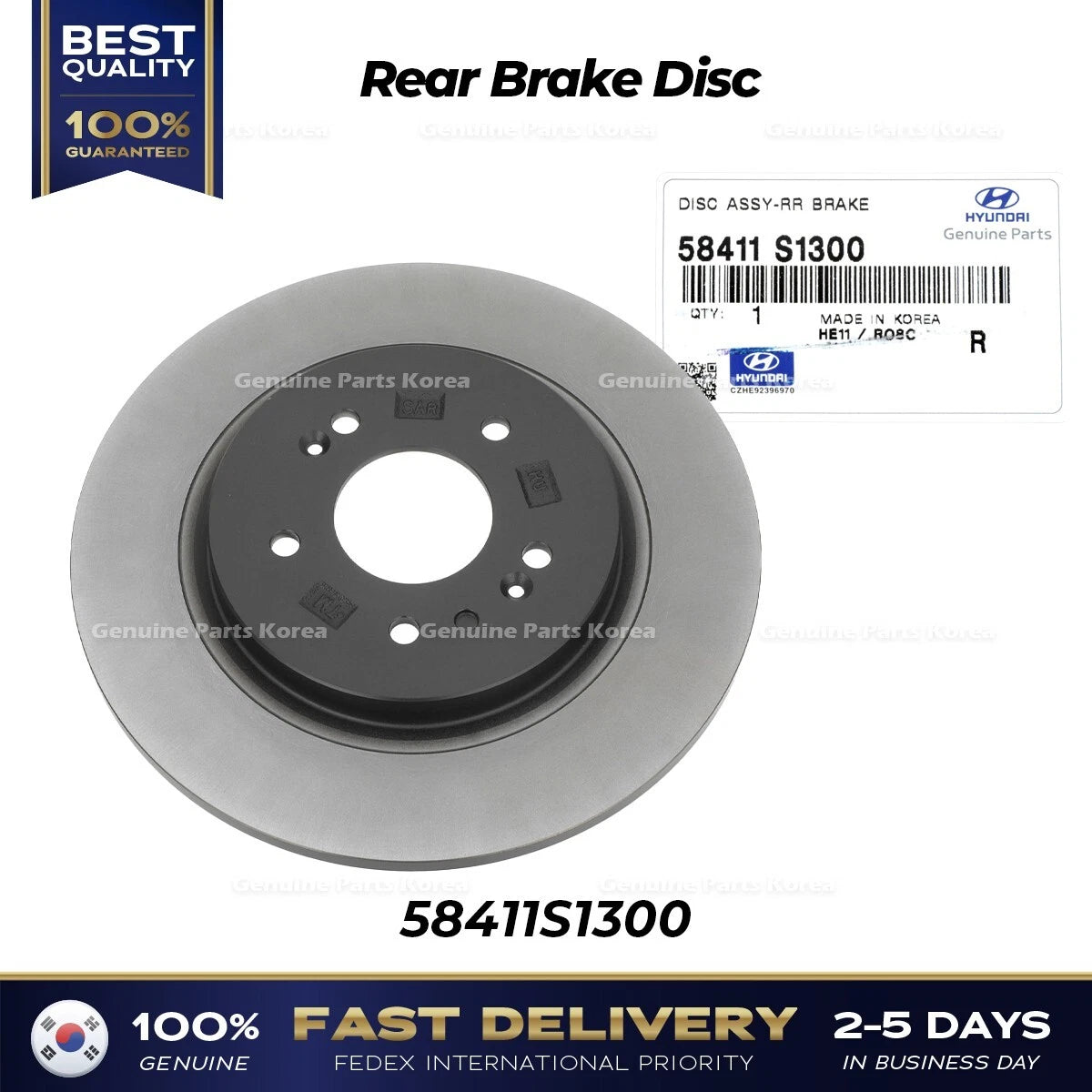 ⭐Genuine⭐ Rear Brake Disc 58411S1300 for Hyundai Palisade
