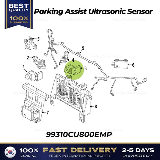 ⭐Genuine⭐ Parking Assist Ultrasonic Sensor 99310CU800EMP for Genesis GV60