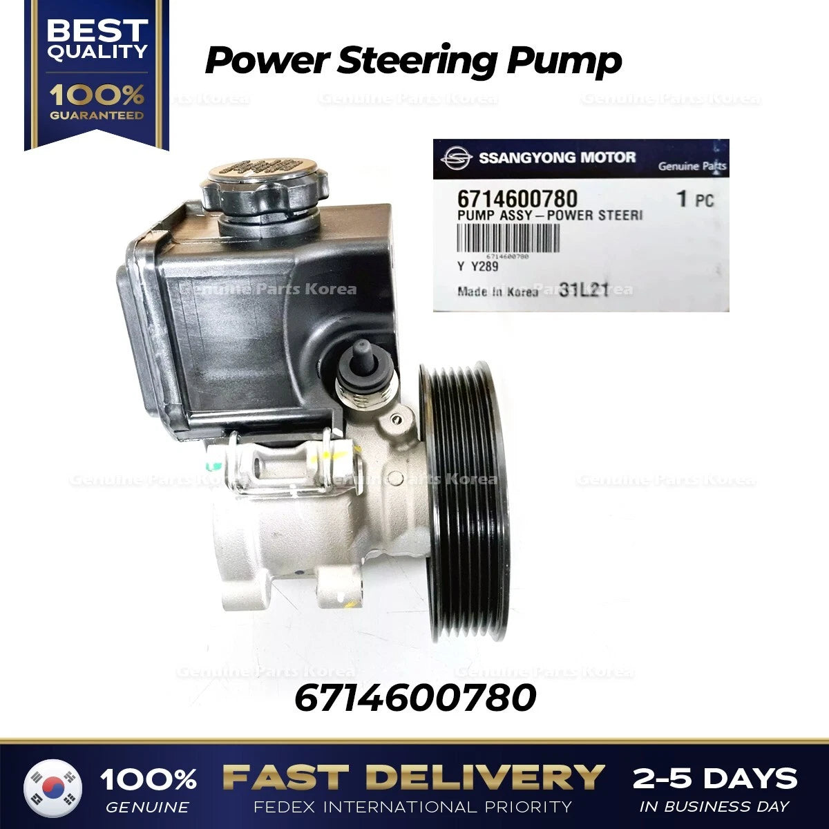 ⭐Genuine⭐ Power Steering Pump 6714600780 for Ssangyong Rexton